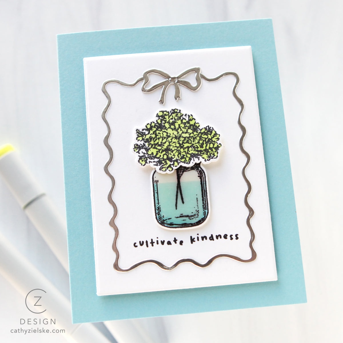 Simon Says Clear Stamps Made to Flourish 2469ssc Cathy Zielske Fresh Floral Bouquet Kindness Card | color-code:ALT04