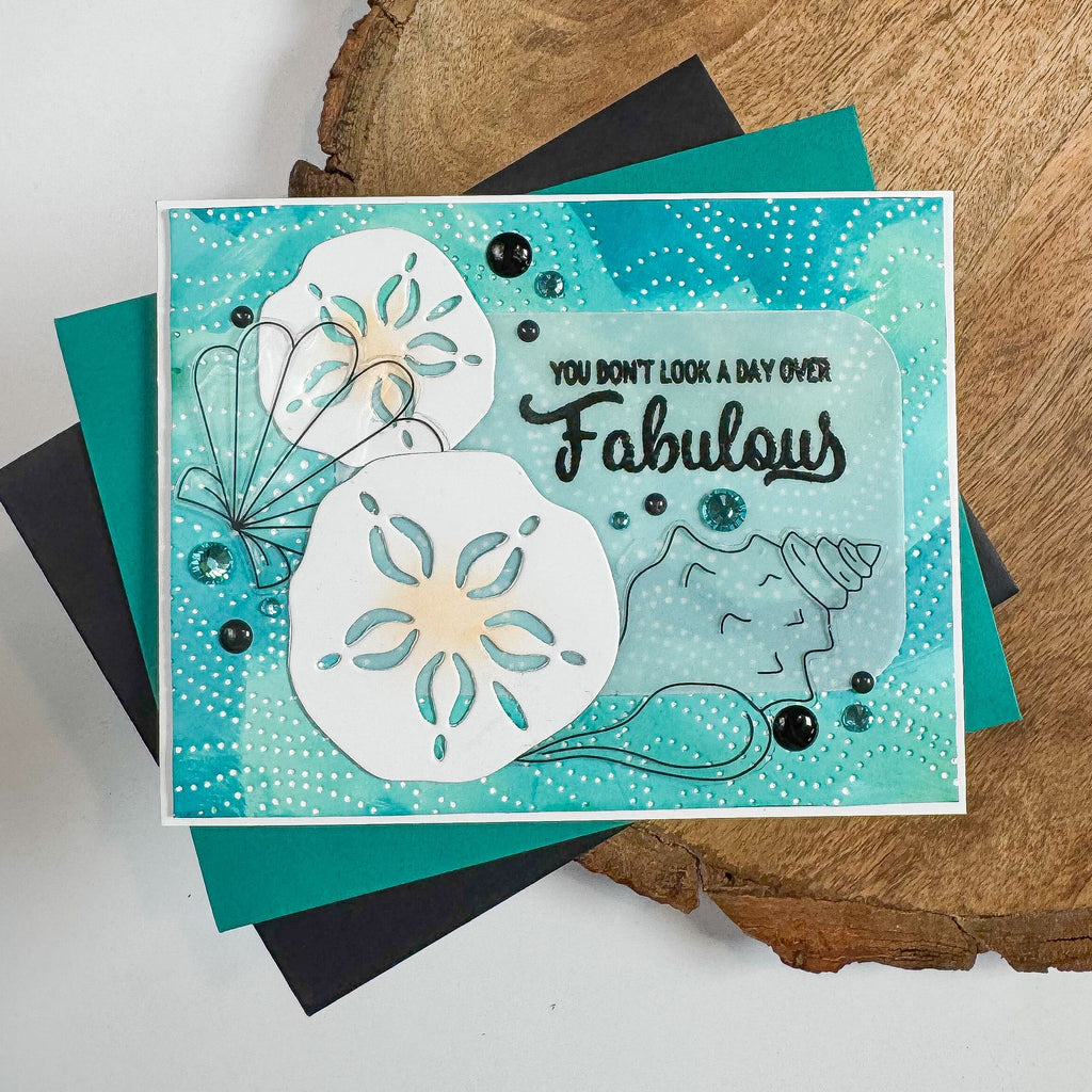 Simon Says Clear Stamps Old Broad Squad 2308ssc Shine On Fabulous Beach Birthday Card Kristin Sluhan