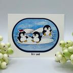 Simon Says Clear Stamps Penguin Mischief 3499ssc Sending Cheer Bonnie Crae Cute Arctic Congrats Card