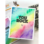 Simon Says Clear Stamps Positive Thoughts 3409msc Every Happiness Adriana Arminio You Rock Rainbow Card