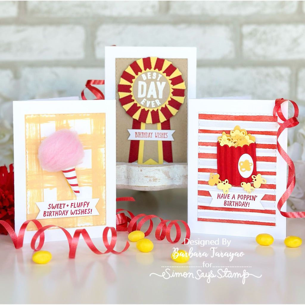 Simon Says Clear Stamps Prize Ribbon Sentiments 3450ssc Carnival Card Set Barbara Tarayao 6