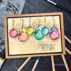 Simon Says Clear Stamps Season of Magic for Tim Holtz Workshop 2491ssc Cheiron Brandon Many Ornaments Christmas Card