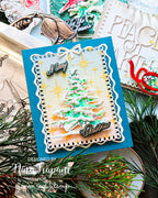 Simon Says Clear Stamps Season of Magic for Tim Holtz Workshop 2491ssc Nina-Marie Trapani Festive Tree Christmas Card