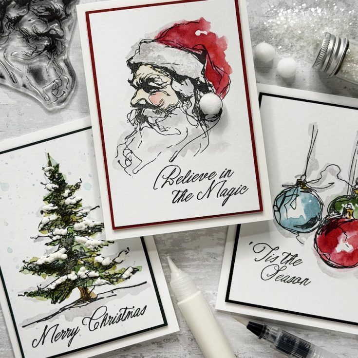 Simon Says Clear Stamps Season of Magic for Tim Holtz Workshop 2491ssc Tim Holtz Technique Card Samples