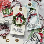 Simon Says Clear Stamps Season of Magic for Tim Holtz Workshop 2491ssc Tim Holtz Technique Tag Samples
