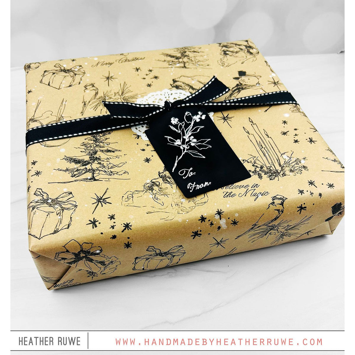 Simon Says Clear Stamps Season of Wonder for Tim Holtz Workshop 2492ssc Heather Ruwe Christmas Wrapping