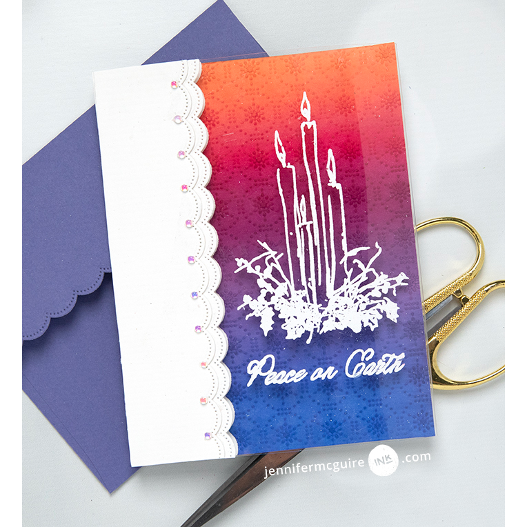 Simon Says Clear Stamps Season of Wonder for Tim Holtz Workshop 2492ssc Peace on Earth Candle Card | color-code:ALT05