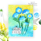 Simon Says Clear Stamps Simply Shabby 2487ssc Suzy Plantamura Blue Floral Friend Card