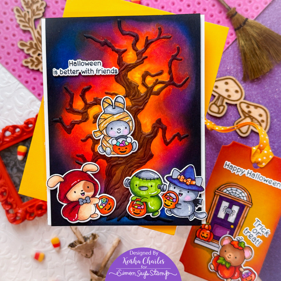 Simon Says Clear Stamps Spooky Crew 3438ssc Stamptember Keisha Charles Cute Halloween Card