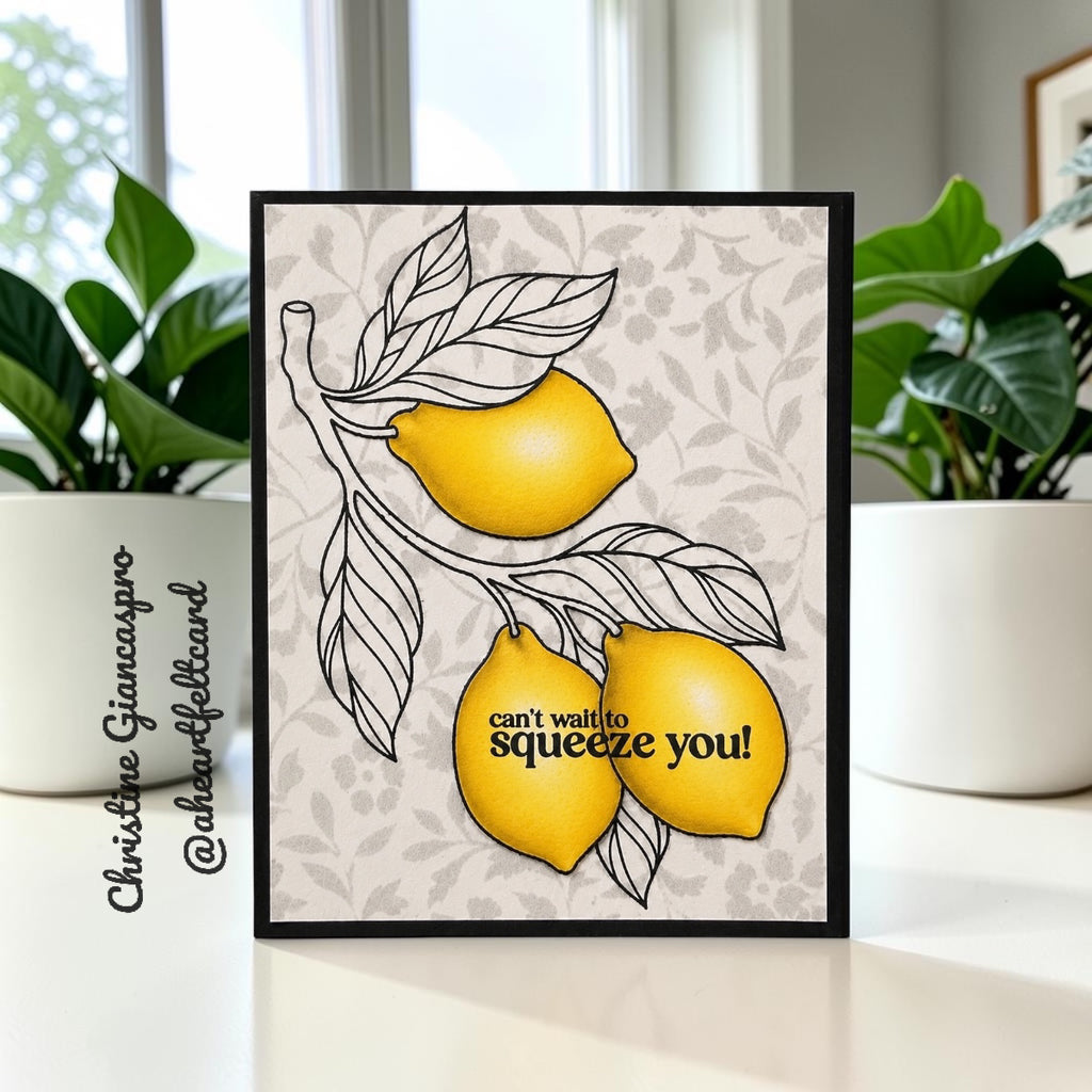 Simon Says Clear Stamps Squeeze You 3448ssc Every Happiness Christine Giancaspro Lemons Squeeze You Card