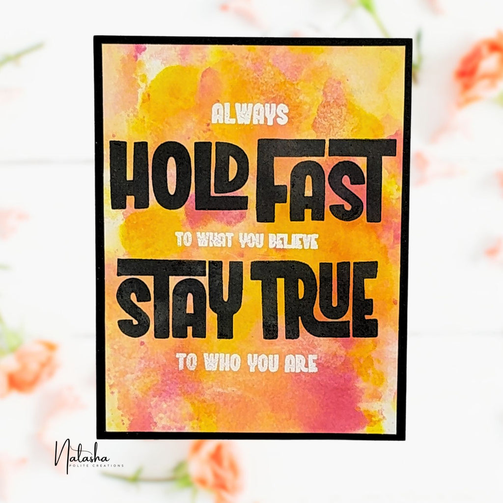 Simon Says Clear Stamps Stay True 3280msc In My Heart Always Hold Fast Card