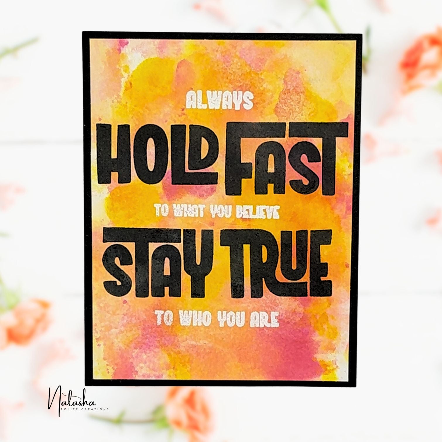Simon Says Clear Stamps Stay True 3280msc In My Heart Always Hold Fast Card