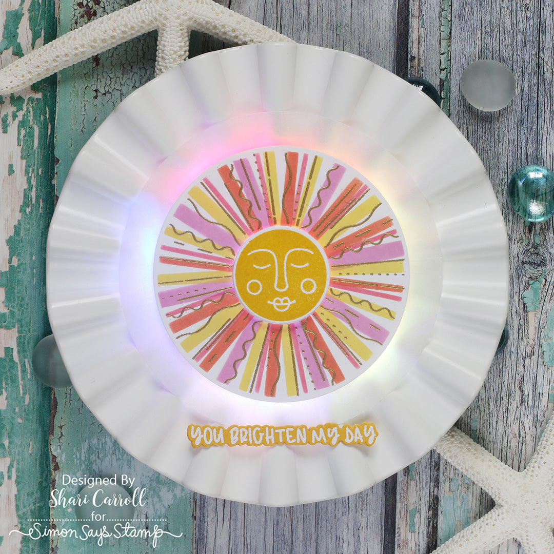 Simon Says Clear Stamps Sunburst 3435ssc Shine On Brighten My Day Decor Shari Carroll