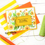 Simon Says Clear Stamps Sunflower Meadow 3432ssc Every Happiness Laura Williams Warm Summer Bouquet Card