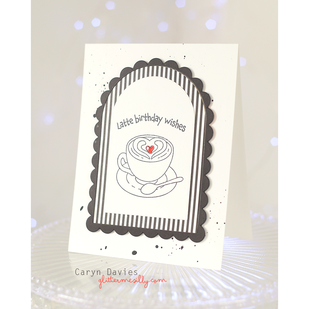 Simon Says Clear Stamps Thanks a Latte 3258ssc In My Heart Clean and Simple Latte Birthday Card