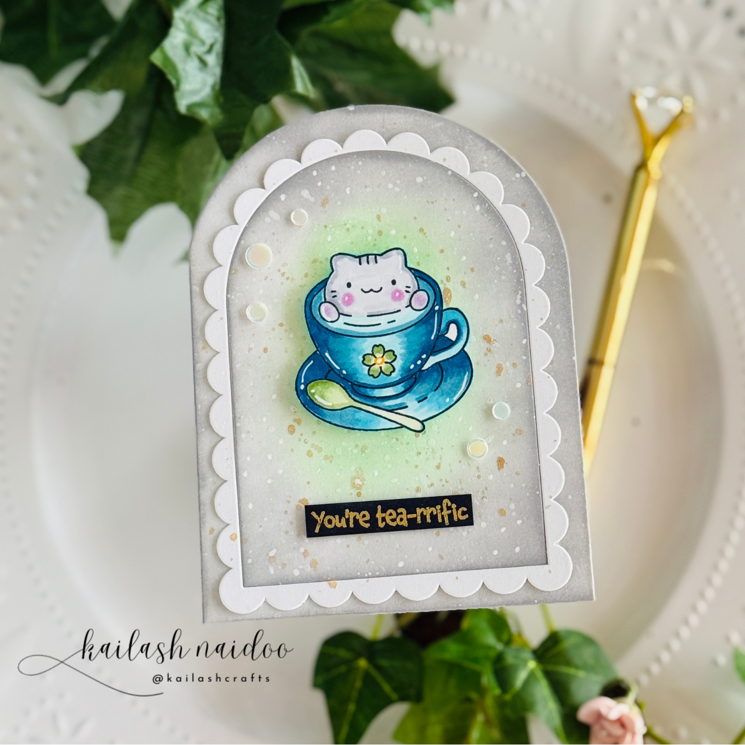 Simon Says Clear Stamps Thanks a Latte 3258ssc In My Heart Tea-rrific Card