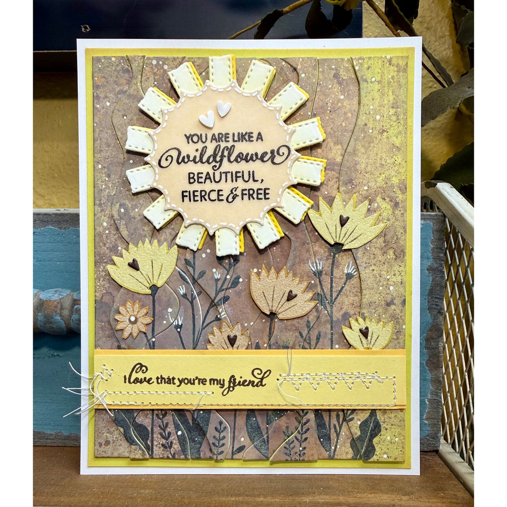 Simon Says Clear Stamps To Friendship 2447ssc Stamptember Christine Heye Wildflower Friend Card