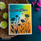 Simon Says Clear Stamps To Friendship 2447ssc Stamptember Heejung Hunsberger Silhouette Flowers Card
