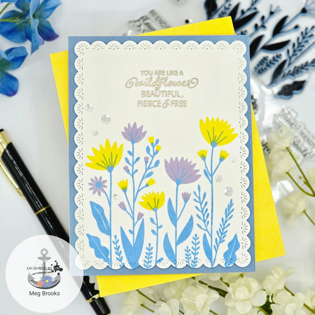 Simon Says Clear Stamps To Friendship 2447ssc Stamptember Meg Brooks Wildflowers Card