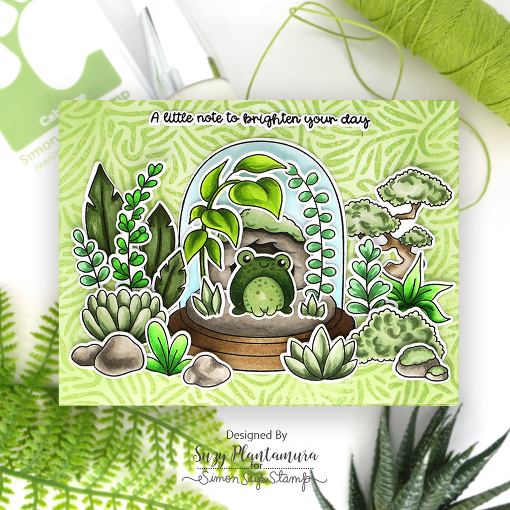Simon Says Clear Stamps Token Terrarium 2376ssc Always There Green Frog Card Suzy Plantamura | color-code:ALT01