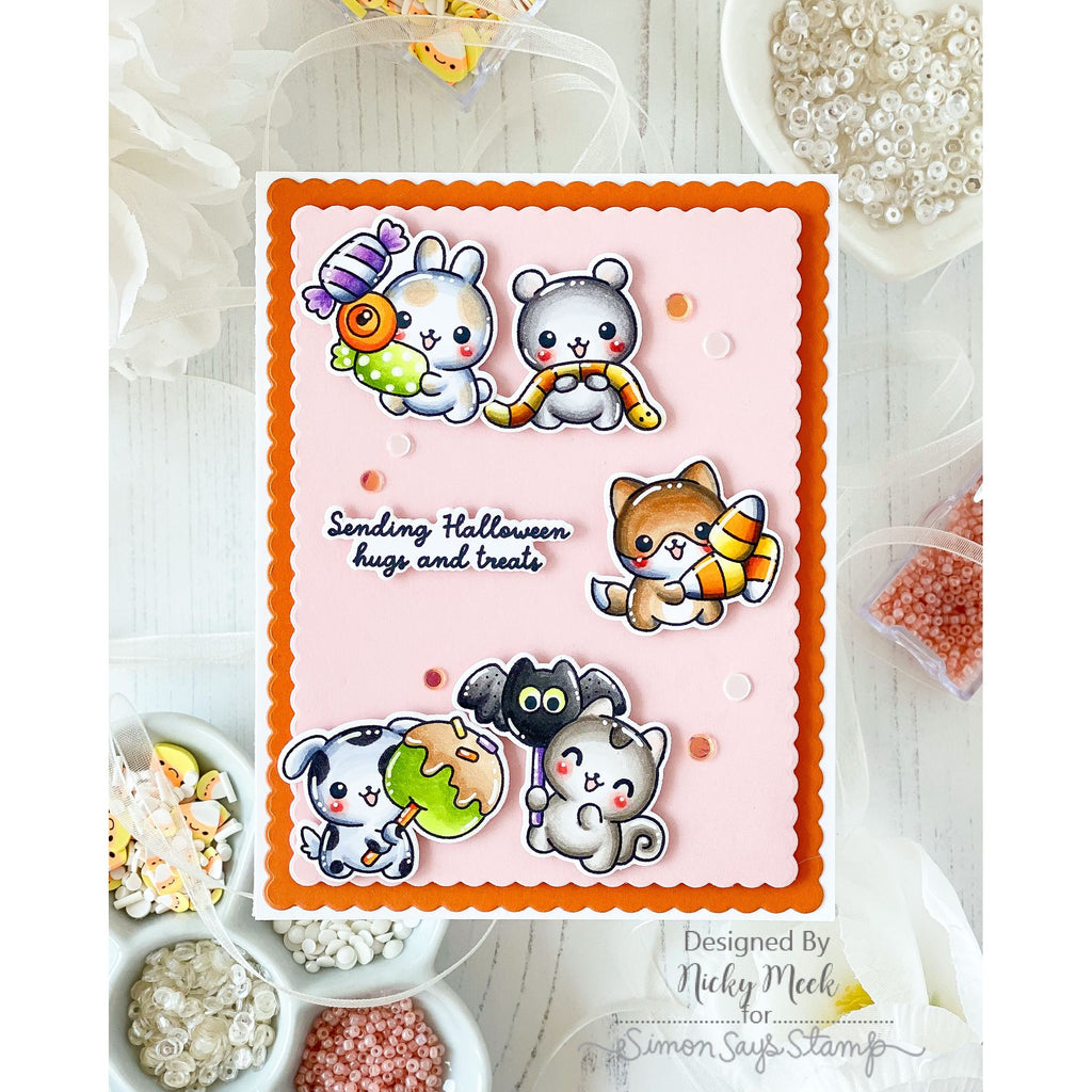 Simon Says Clear Stamps Tricky Treats 3437ssc Stamptember Nicky Meek Cute Halloween Card