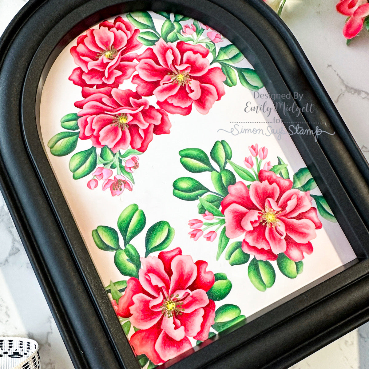 Simon Says Clear Stamps Wild Rose 2353ssc In My Heart Roses Frame Emily Midgett | color-code:ALT01
