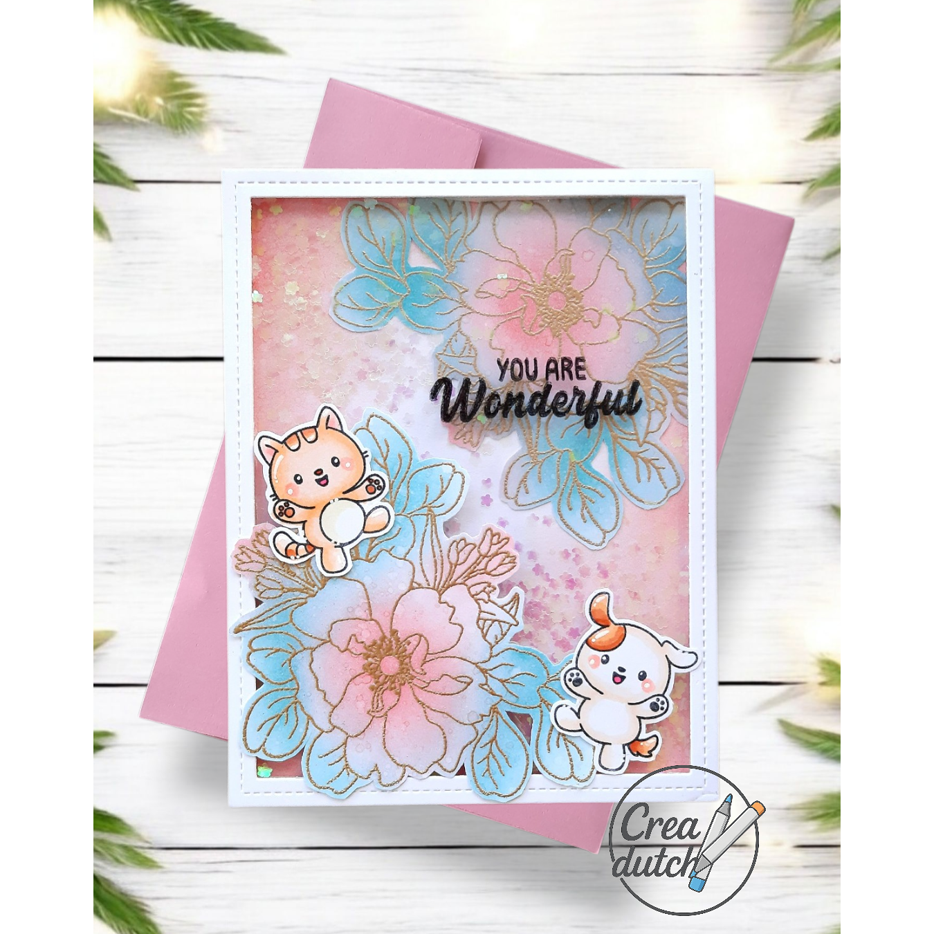 Simon Says Clear Stamps Wild Rose 2353ssc In My Heart You Are Wonderful Card