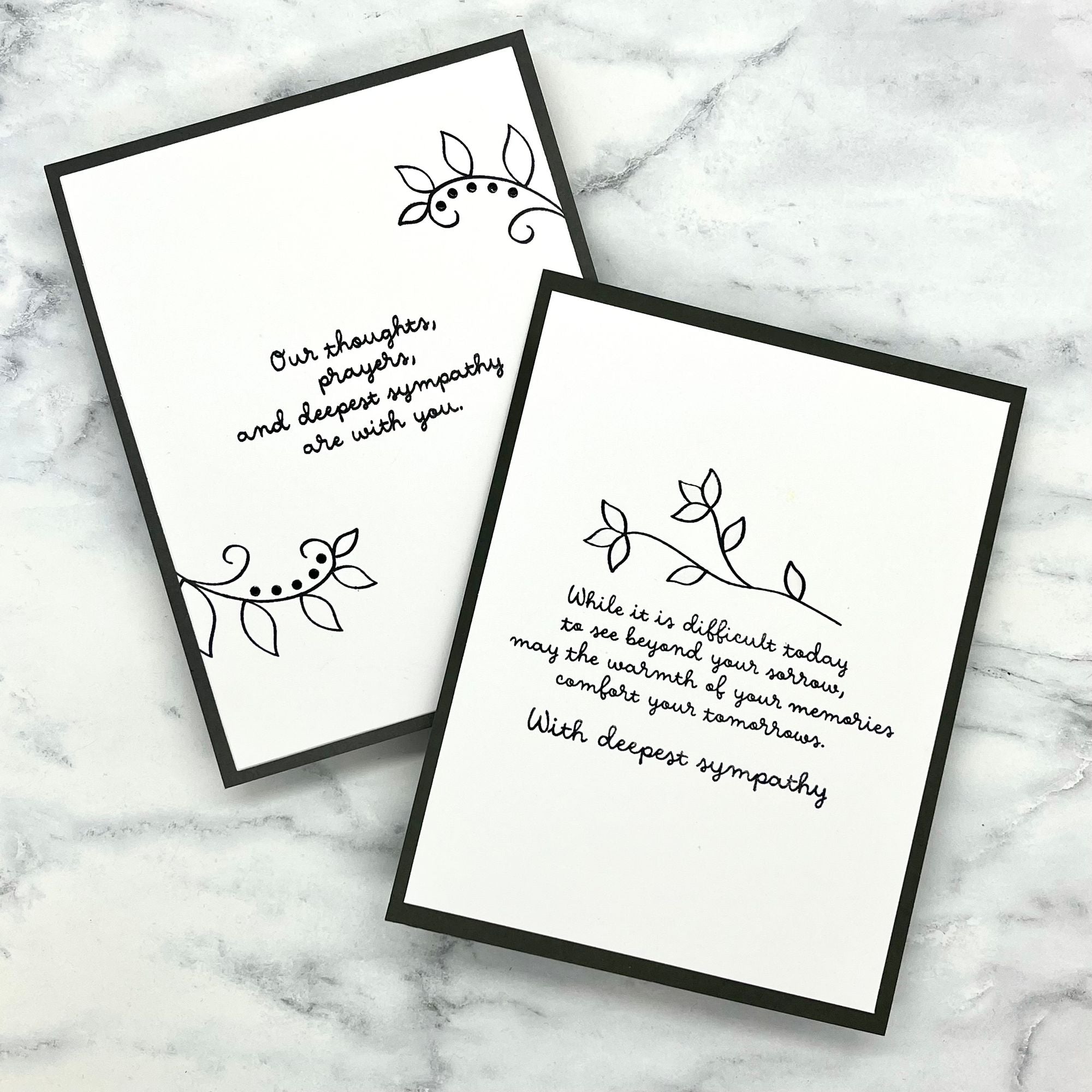 Simon Says Clear Stamps With Sympathy 2342ssc Always There Mary Reiner Sympathy Card Pair