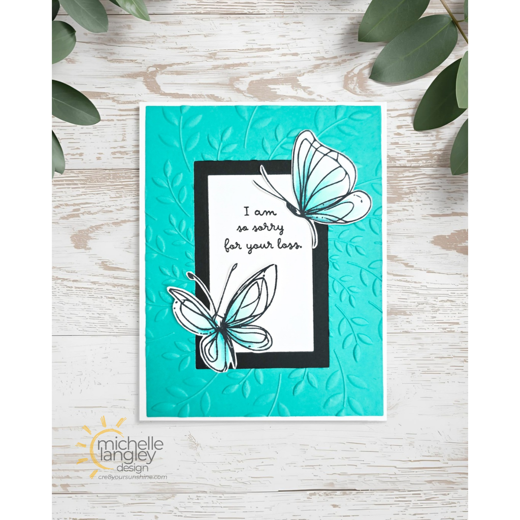 Simon Says Clear Stamps With Sympathy 2342ssc Always There Michelle Langley Sorry for Your Loss Card