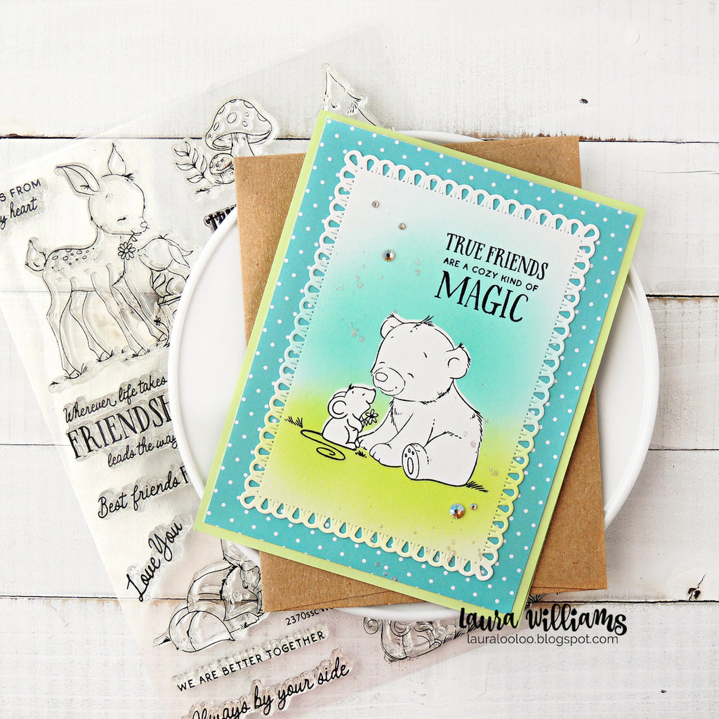 Simon Says Clear Stamps Woodland Friends 2370ssc Every Happiness Laura Williams Friend Card 