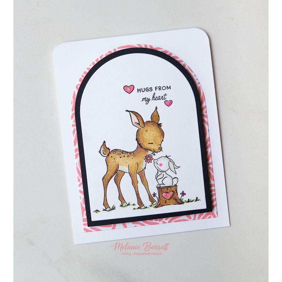 Simon Says Clear Stamps Woodland Friends 2370ssc Every Happiness Melanie Barrett Hugs from My Heart Card