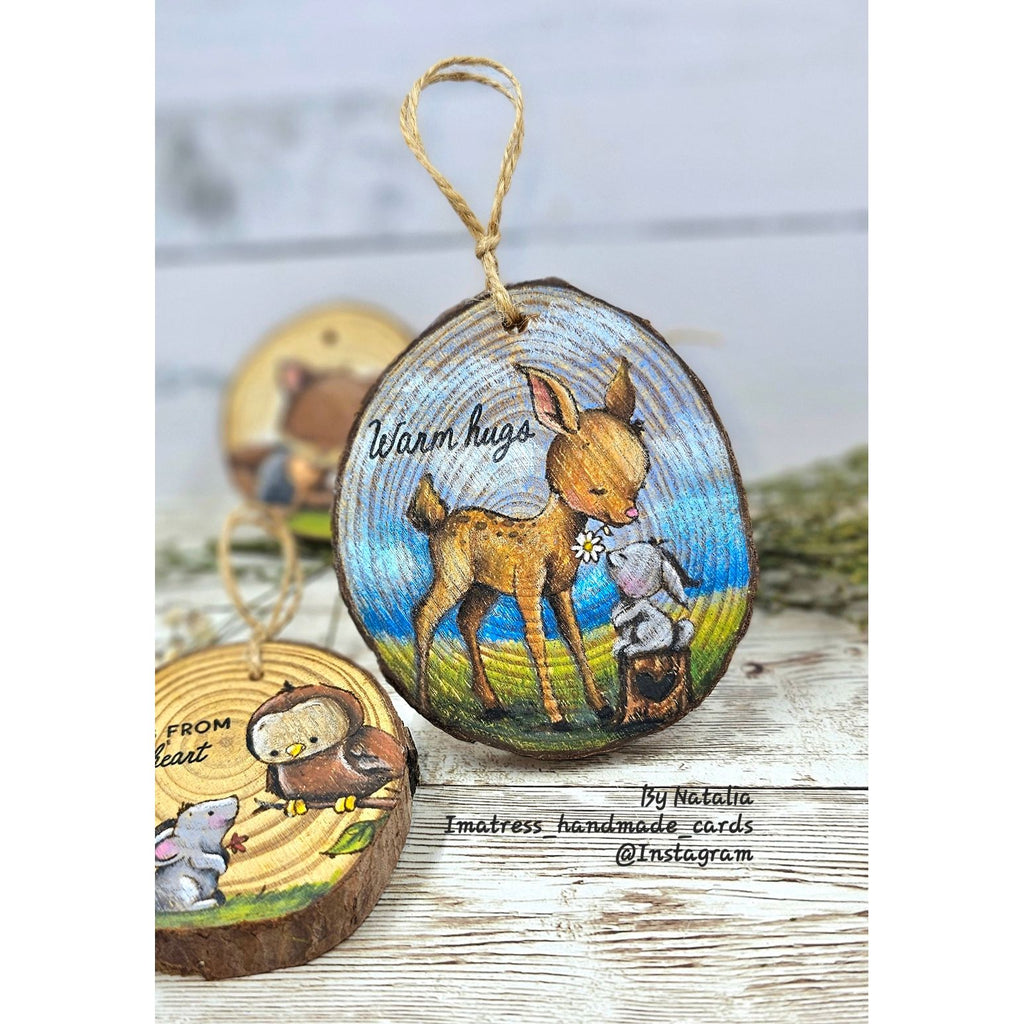 Simon Says Clear Stamps Woodland Friends 2370ssc Every Happiness Natalia Alton Wooden Critter Ornament