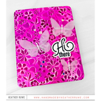 Simon Says Embossing Folder Floating Flowers sf393 Be Bold Bright Pink Hi Card Heather Ruwe | color-code:ALT12
