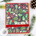 Simon Says Set of 4 Stencils Fluted Forest Decor 1172stc Sending Cheer Meg Brooks Merry Card
