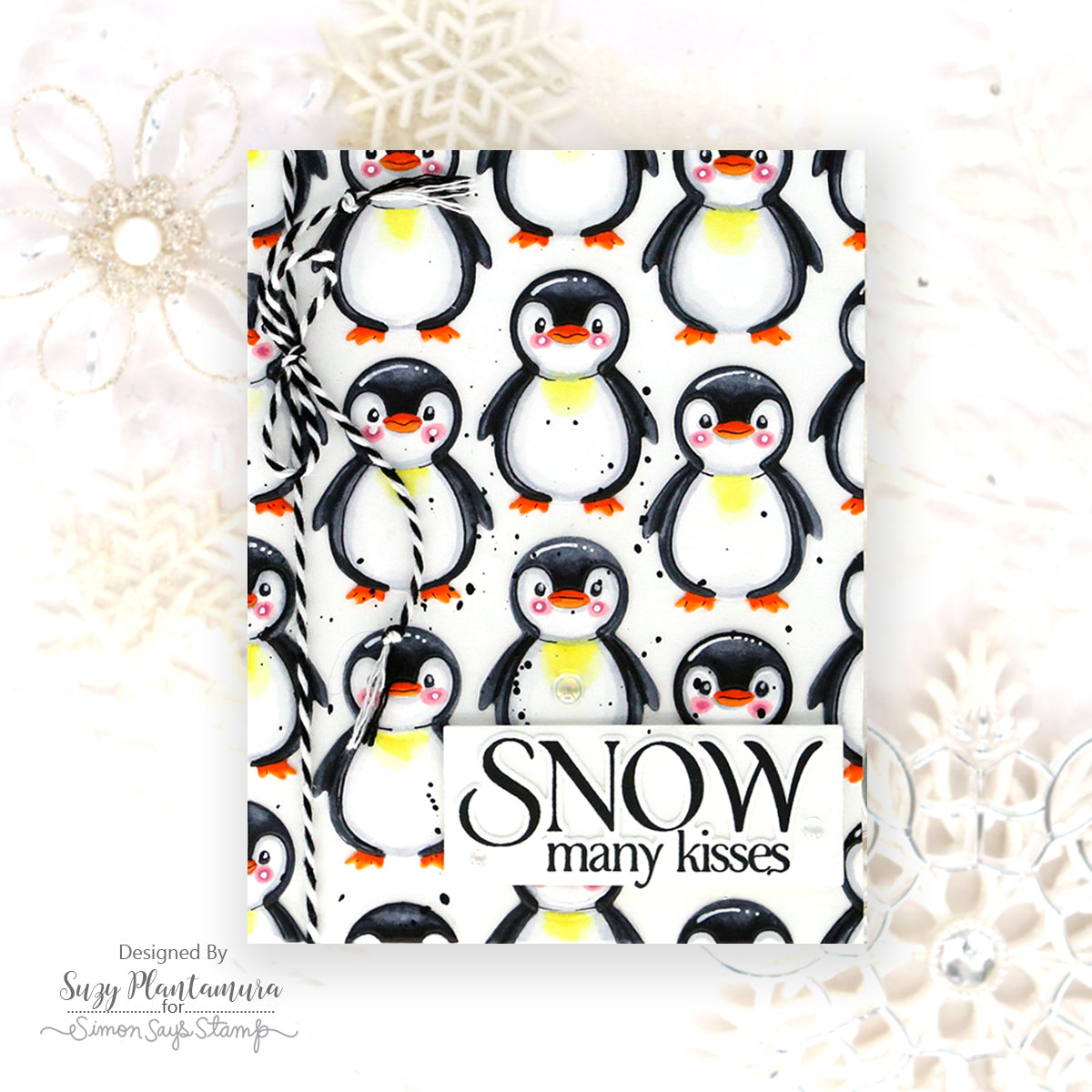 Simon Says Stamp 2026 Stamptember Embossing Folders and Dies I Want it All set1363wa Suzy Plantamura Penguin Pals