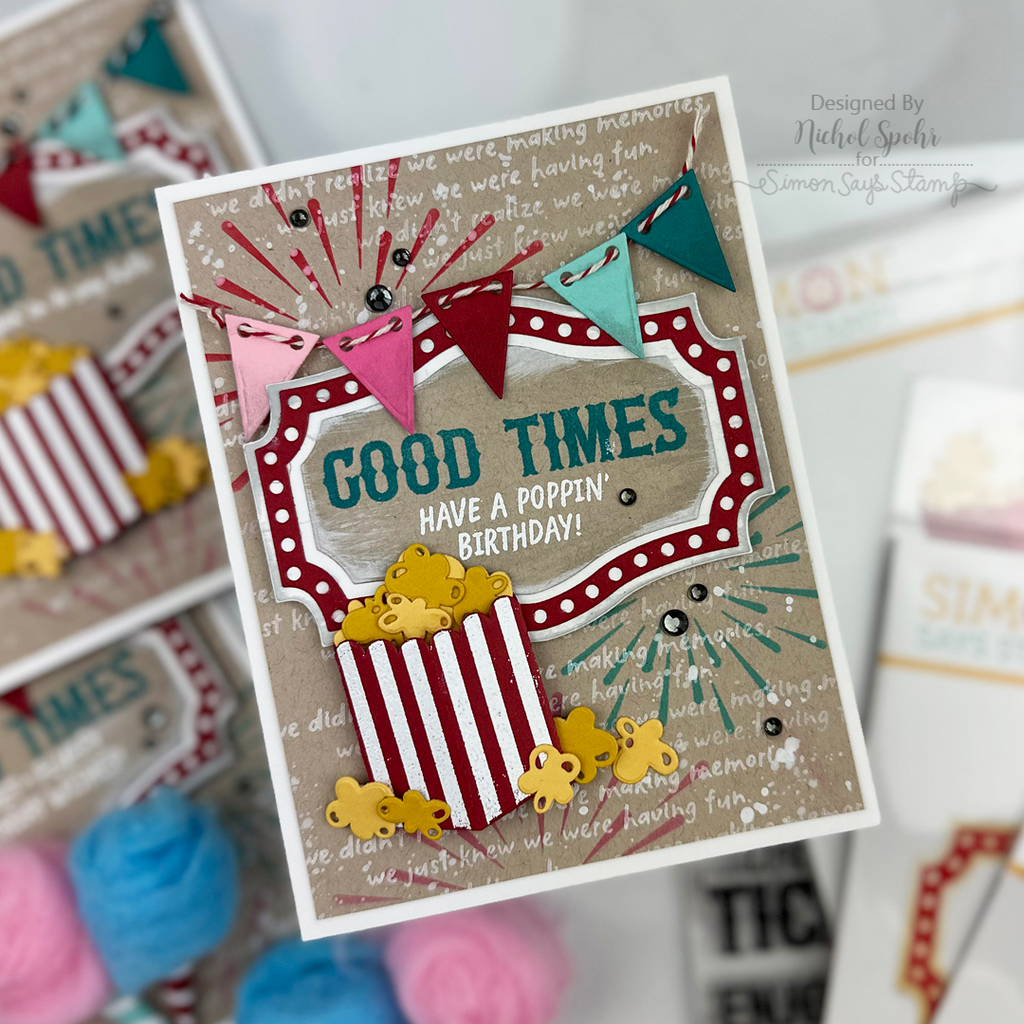 Simon Says Stamp 3D Box and Popcorn Wafer Dies 1698sd County Fair Birthday Card Nichol Spohr | color-code:ALT08