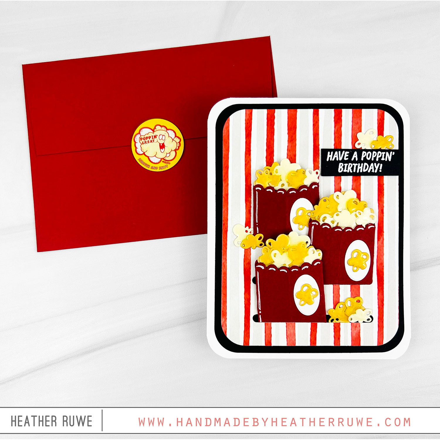 Simon Says Stamp 3D Box and Popcorn Wafer Dies 1698sd Poppin Birthday Card Heather Ruwe | color-code:ALT06