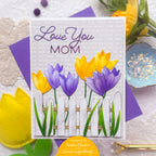 Simon Says Stamp 8 Sheets Cardstock Moonflower sss341 In My Heart Crocus Mom Card