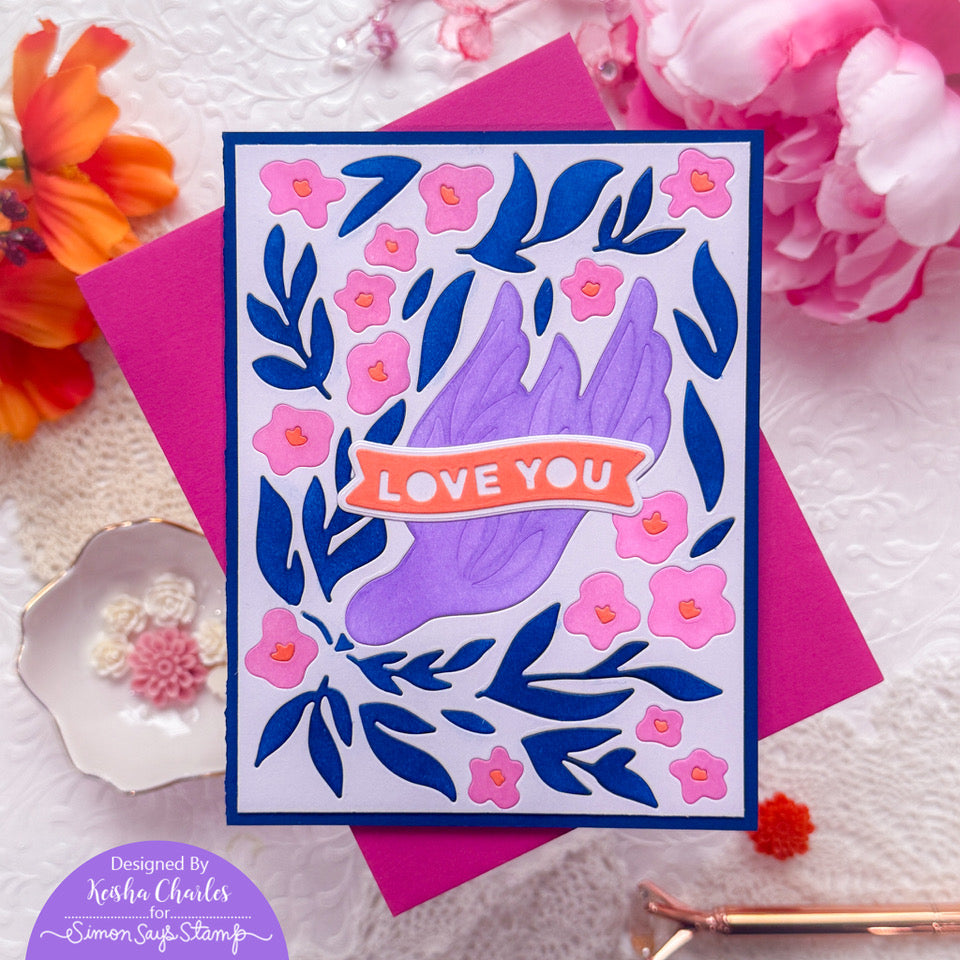Simon Says Stamp 8 Sheets Cardstock Moonflower sss341 In My Heart Love You Card Keisha Charles | color-code:ALT02