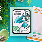 Simon Says Stamp A2 Notched Rectangles Wafer Dies 1415sd Always There Aqua Floral Friend Card Sandi MacIver | color-code:ALT03