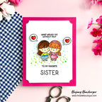 Simon Says Stamp A2 Notched Rectangles Wafer Dies 1415sd Always There Sister Card Heejung Hunsberger