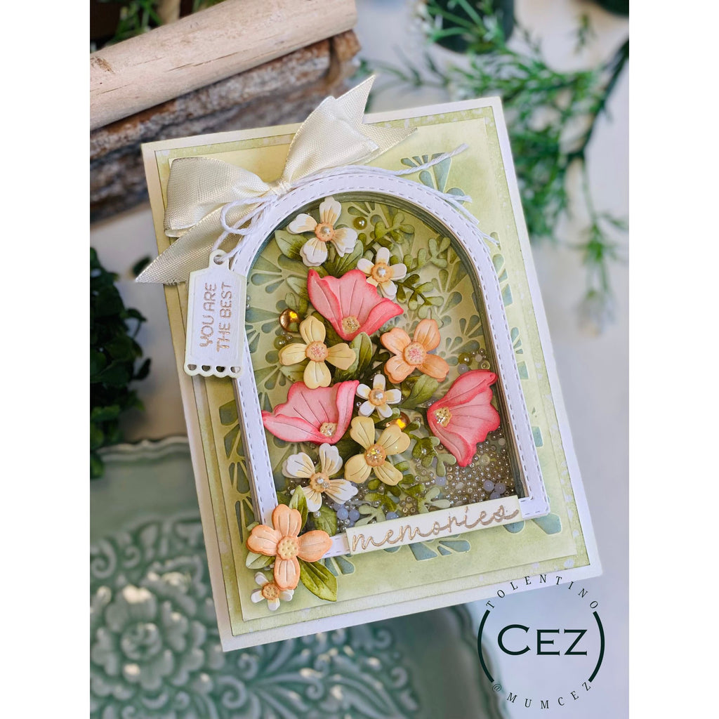 Simon Says Stamp A2 Stitched Arches Wafer Dies 1590sd Every Happiness Cez Tolentino Floral Arch Card