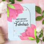Simon Says Stamp A7 Arches Wafer Dies 1553sd Shine On Natasha Polite Floral Birthday Shaker Card