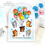 Simon Says Stamp Balloon Critters Wafer Dies 1575sdc Shine On Suzy Plantamura Critter Birthday Card