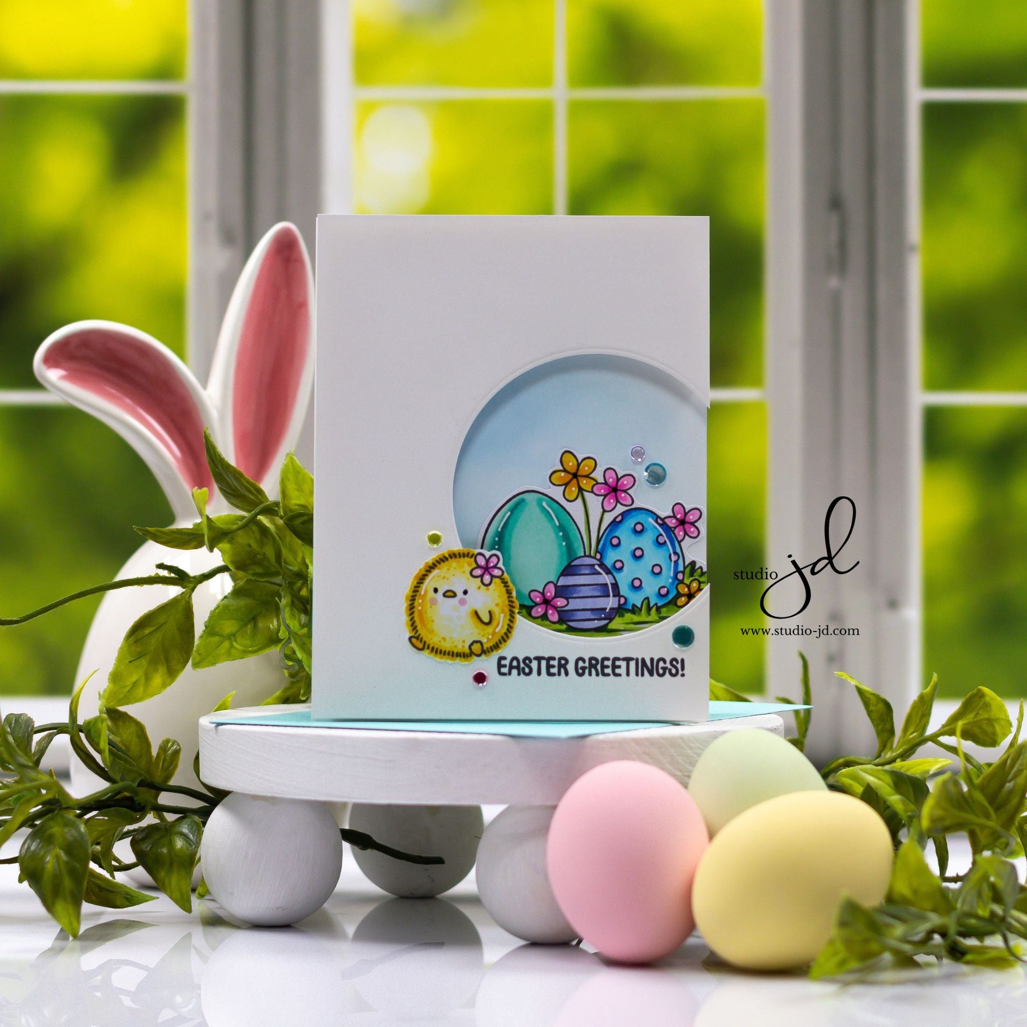 Simon Says Stamp Basic Shapes Circles Wafer Dies 8006sd Favorite Things Easter Card Jean Doeringsfeld | color-code:ALT08