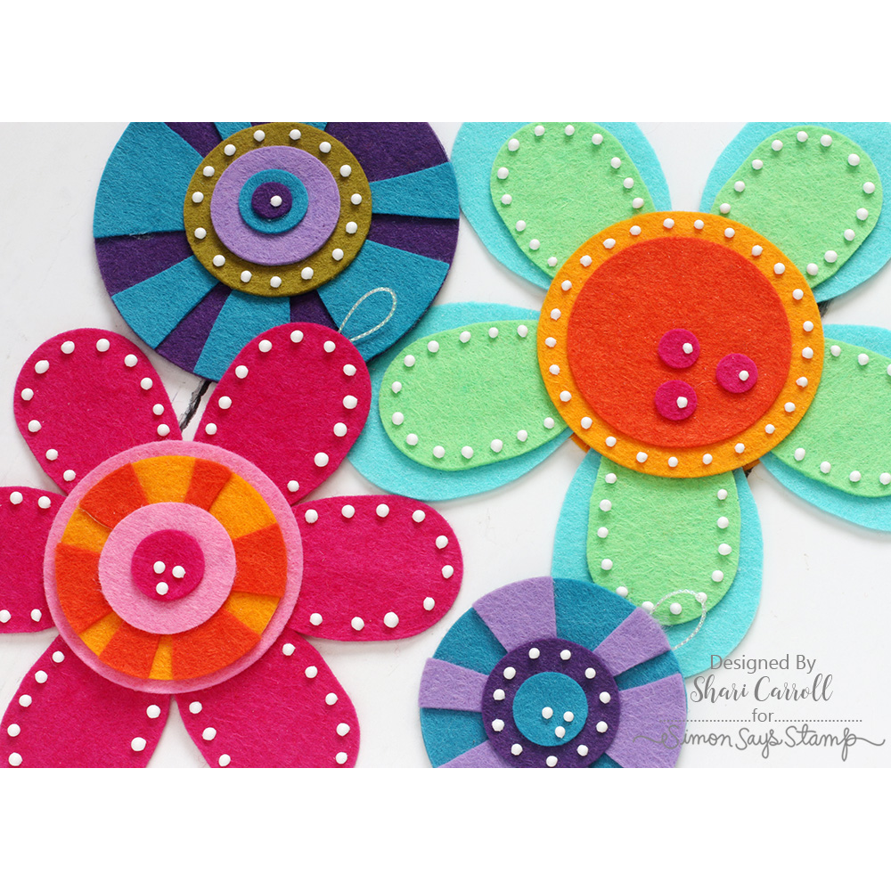 Simon Says Stamp Basic Shapes Circles Wafer Dies 8006sd Favorite Things Felt Flowers Shari Carroll | color-code:ALT11