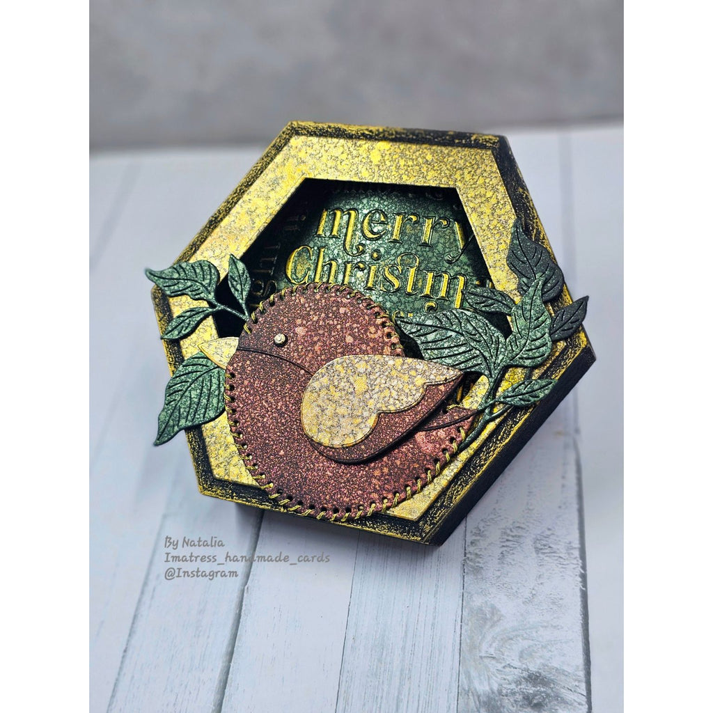 Simon Says Stamp Basic Shapes Hexagons Wafer Dies 1360sd DieCember 3D Christmas Decor Natalia Alton