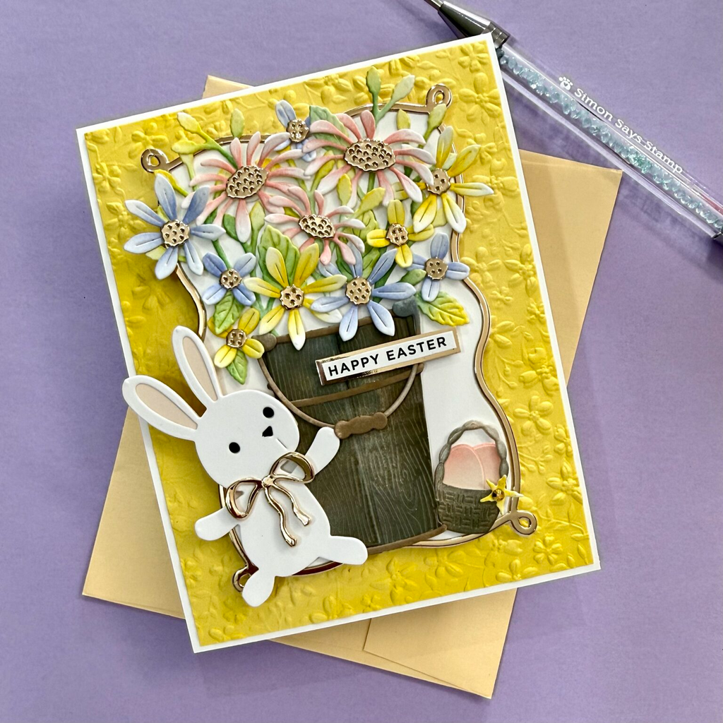 Simon Says Stamp Basket Bunny Wafer Dies s1119 Beautiful Moments Easter Card Bibi Cameron | color-code:ALT07