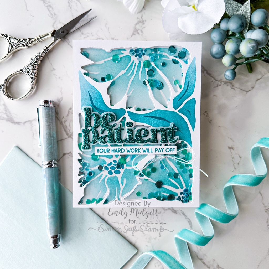 Simon Says Stamp Be Patient Wafer Dies 1307mdc STAMPtember Be Patent Card Emily Midgett | color-code:ALT04