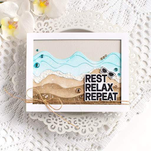 Simon Says Stamp Beach Bird's Eye Wafer Die 1623md Shine On Heather Hoffman Seaside Vacation Card | color-code:ALT12
